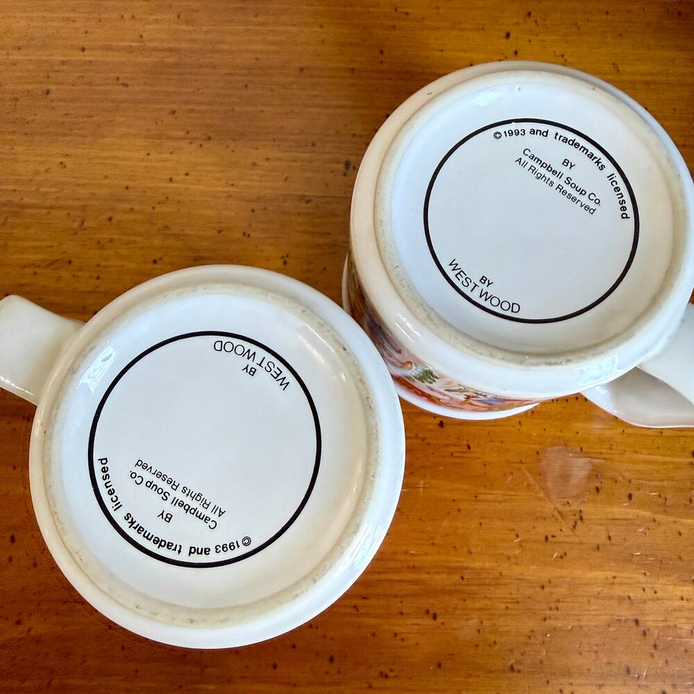 Vintage Campbells Soup Mug Set 1993 Westwood Mm Mm Good Kids Advertising - Picture 5 of 5